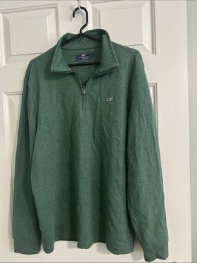 Vineyard Vines Forest Green Half-Zip Pullover